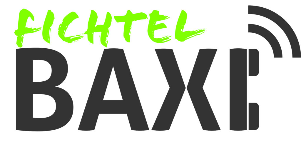 Logo fichtelBAXI mit Hörersymbol